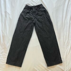 Vintage Guess Womens Black High Rise Pleated Denim Jeans Size 28Georges Marciano